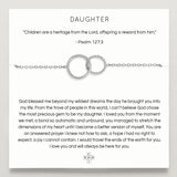 Daughter Interlocking Circle Necklace - Silver