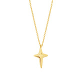 Gold Bethlehem Star Cross Necklace