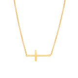 Sideways Cross Necklace