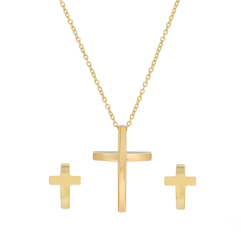 Buy SparkEve Gold Cross Pendant Necklace for Men (CROSS WITH STONES WITH  LIGHT CHAIN) at Amazon.in