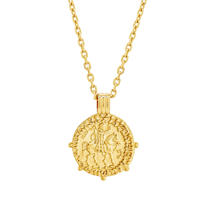 Gold Three Kings Coin Necklace