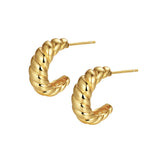 Croissant Earrings - Gold