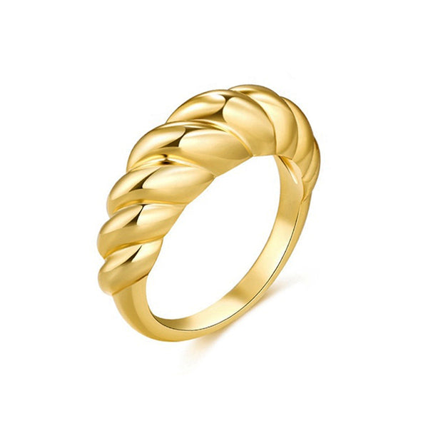 Chunky Croissant Ring - Gold