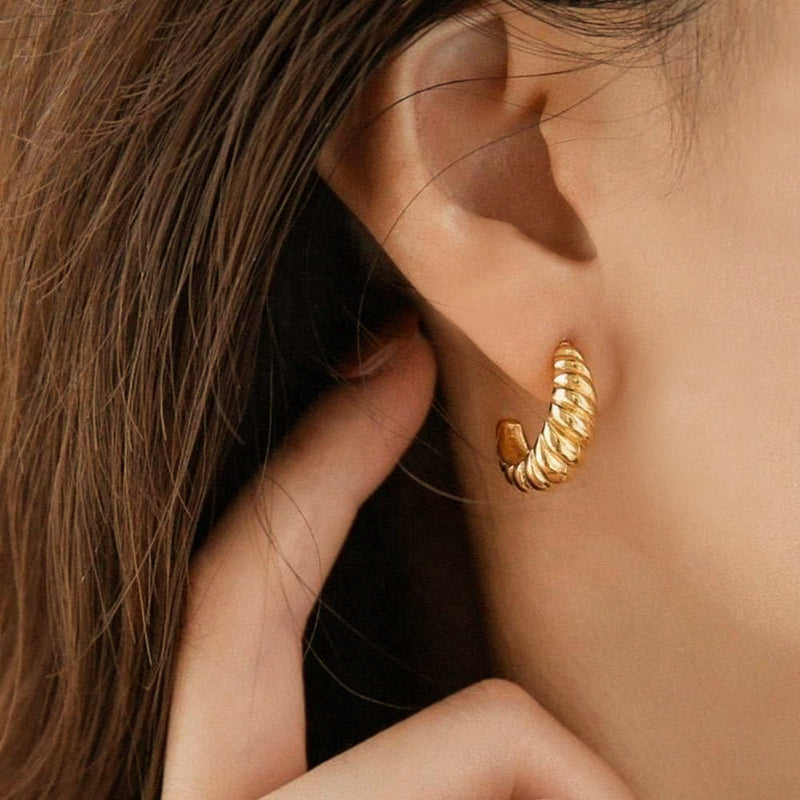 Croissant Earrings - Gold