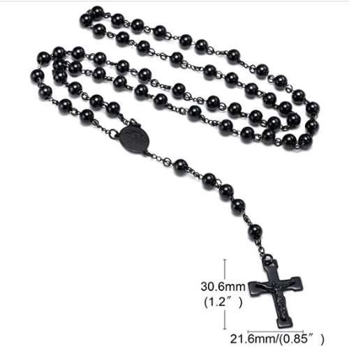 Men's Bead Rosary - Black