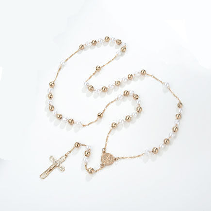 Pearl Rosary Necklace