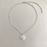 Silver Chi-Rho Coin Necklace