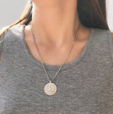 Silver Chi-Rho Coin Necklace