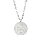 Silver Chi-Rho Coin Necklace