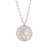 Silver Chi-Rho Coin Necklace